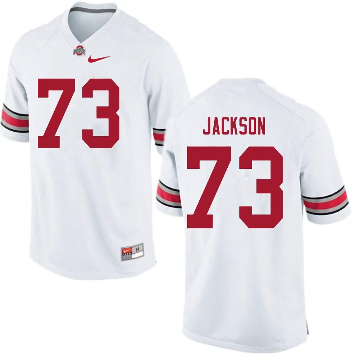Jonah Jackson Ohio State Buckeyes Men's NCAA #73 Nike White College Stitched Football Jersey ILO8156VB